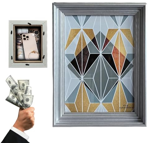 Coffre-fort De Diversion - Cachettes Secrètes Pour Cadres Photo | Rangement De Valeur Dissimulé Pour Bureau, L'argent, Les Clés USB, Bijoux, Salon, La Chambre À Coucher, Bureau Ou La Maison