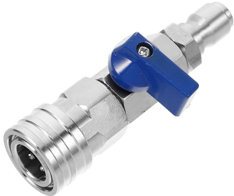 HEATSHAKING Vanne à Bille 3/8 en Acier Inoxydable Raccord Rapide pour Nettoyeur Haute Pression Robinet de Contrôle pour Lavage de Voiture et Nettoyage Domestique