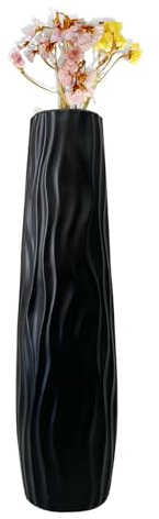 Jarrón alto para suelo, 58 cm de alto, jarrones de pie grandes, decoración moderna de centros de mesa grandes, para el hogar, cocina, granja, dormitorio, lugar de trabajo, sala de estar, boda