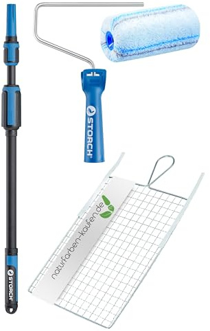 STORCH Profi Malerset Renovierungsset 4 -teilig hochwertig mit Teleskop-Verlängerung
