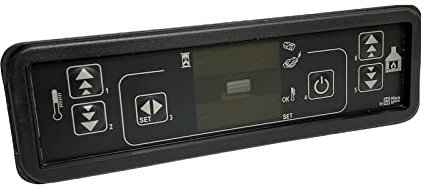 ERICAMBI, Tastiera Display LED C025_7 Micronova, per Schede di Controllo Stufe a Pellet, ad Incasso Orizzontale, 6 Tasti Fisici, Dimensioni: 160x50x23 mm