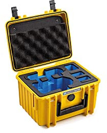B&W Transportkoffer Outdoor - für DJI Mini 3 Pro Drohne oder DJI Mini 3 Pro Fly More Combo Type 2000 - Wasserdicht, Staubdicht, Bruchsicher und Unverwüstlich - Gelb