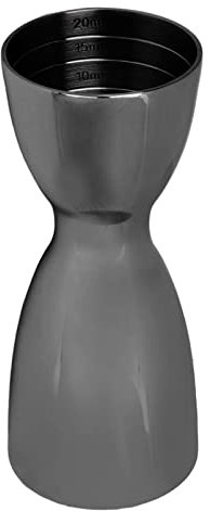 Alvinlite Double Cocktail Jigger en Acier Inoxydable Jigger Style Japonais Jigger Verre À Liqueur Tasse À Mesurer Double Cocktail Outils pour Barman 30-45ml(Le Noir)