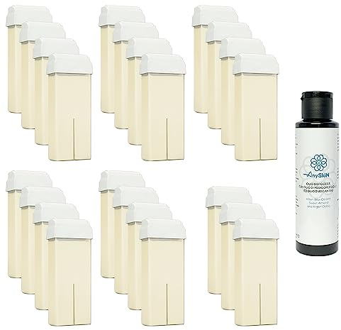 100 ml fettlösligt hårborttagningsvax - påfyllning för manipolering av rulle vaxvaxning hårborttagning 23 stycken - Mjölk + hyllning olja efter vax Anyskin 100ml