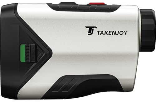 TAKENJOY 1200Y Golf Range Finder with Slope, 7X Magnification Range Finder Golf with Flag Locking Vibration, Rechargeable Golf Range Finder with Magnet