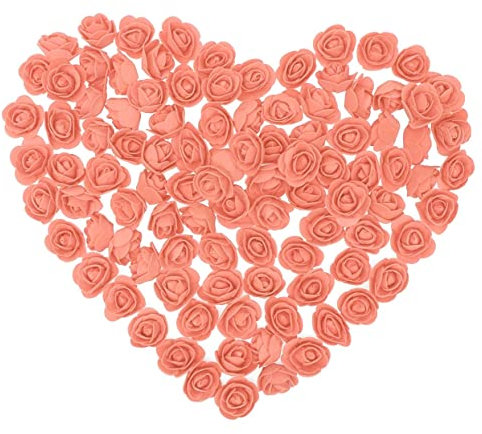 TOPBATHY 100st Künstliche Rosenköpfe Falsche Rose Hochzeitsdeko Bär Rose Geschenkbox Rosenköpfe Echte Touch-schaumrosen Schaum Rosenkopf Gefälschte Rosen Rote Rose Blumen 3D