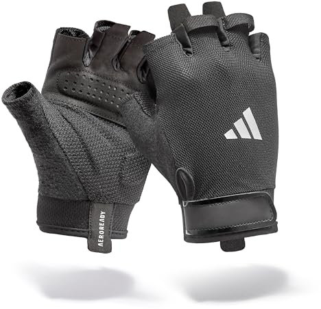 adidas Essential Trainingshandschuhe - feuchtigkeitsabsorbierende Aeroready Technologie gepaart mit Einer äußerst komfortablen, strapazierfähigen Handinnenfläche aus Velourlederimitat