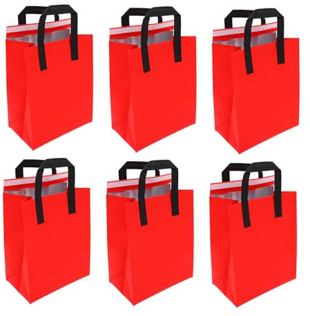 ULTECHNOVO 6stücke Isolierte Lebensmitteltasche Für Lebensmittel Lieferung Kuchenverpackungstasche Meeresfrüchte-konservierungstasche Sicher Und Langlebig