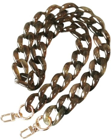 Blausky Catena per borsa in acrilico, catena per borsa fai da te, catena per manico di borsetta, catena per borsa di ricambio, tracolla per borsa in acrilico, catena di ricambio per portafoglio e