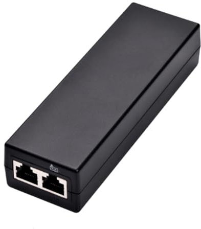 Koolenry Injecteur POE 2,5 Gigabit 100/1000 Mbps/1G/2,5G pour Alimentation Active IEEE802.3af/at pour Sortie de Périphérique POE 54 V Prise UE