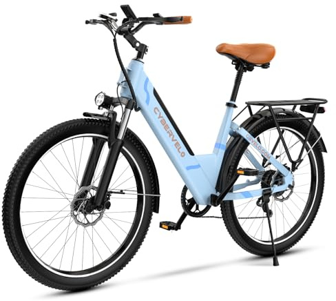 Aelith 26 Electric Bike for Adults – Powerful 1000W Motor, 48V Removable Battery, 7-Speed, Front Suspension & LCD Display – Commuter and Mountain EBike for Women