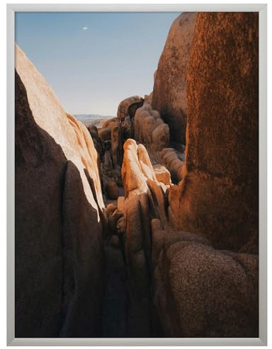RAWWEST.BIS Cadre Photo 70x90 cm en Aluminium argenté cadre decoration murale pour Affiche Poster Œuvre d'Art Photo Puzzle Verre Acrylique avec Filtre UV Fixation Verticale & Horizontale
