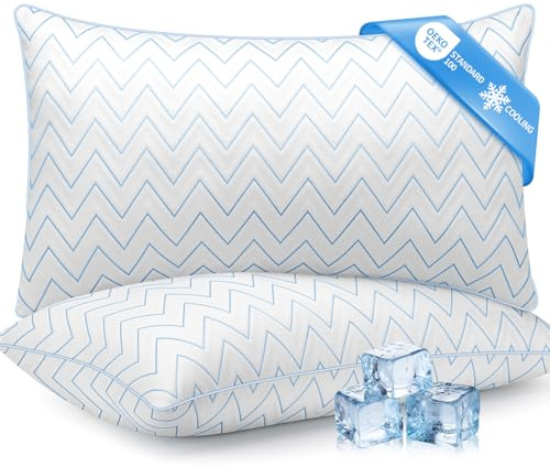 DIORIS Pillows Queen Size Set of 2 - Luxury Hotel Collection Bed Pillows for Sleeping, Supportive Fluffy Down Alternative Microfiber Filled for Back, Stomach Sleepers