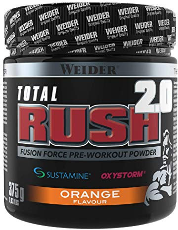 Weider - Total Rush 2.0 - Hochdosierter Pre-Workout Booster mit Kreatin und Koffein - Orange