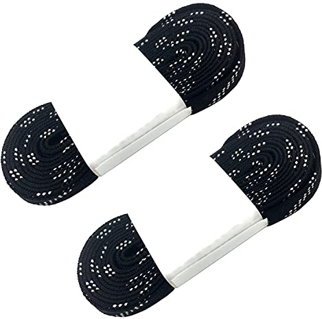Alephnull Skate hockey skosnören inline hockey skosnören vaxade hockey skosnören för skridskoåkning anti-brott 2 par (svart, 240 cm)