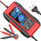 YDBAO intelligentes und automatisches Batterieladegerät 12V 24V 10A Autobatterie Ladegerät LiFePO4 LCD Touchscreen Mit Temperaturkompensation und Reparaturmodus geeignet für Auto Motorrad Batterien