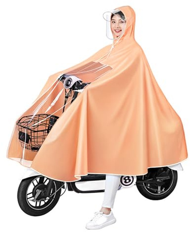 Electric Scooter Rain Poncho, Reusable PVC Mobility Scooter Rain Cover, All Round Protective Coat, Portable Full Body Rain Coat for Adults Riding