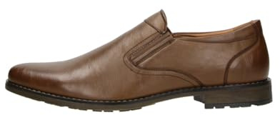 Fitters Footwear That Fits Scarpa Business da Uomo Fitters Ben in Colore Cognac PU, Scarpe Oversize da Uomo - Scarpe Grandi da Uomo, Ben 49 EU Cognac PU