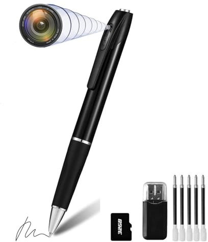 MAGENDARA Mini Kamera 1080P überwachung Kamera 32GB Tragbare kleine Stiftkamera Überwachungskamera für Home Office Geschäftstreffen mit drinnen draußen