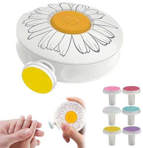 Lima de Uñas para Bebés, Lima Electrica Uñas Bebe, Lima de Uñas para Niños, 6 en 1 Cortaúñas Eléctrico para Niños, Cortaúñas Eléctrico para Bebés,Cabezales de Pulido Reemplazables, Bajo Ruido, Blanco