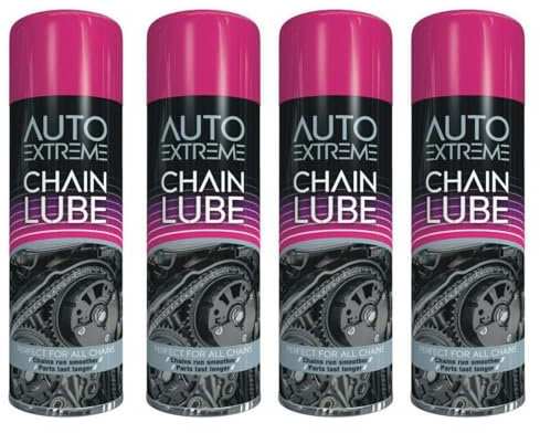 PNJB Chain Cleaner Lube Spray, Grease Oil, Lubricates, Cleans & Protects, Rust Defense, Stuck Parts Ease, Formulated for All Weather Conditions, 250ml, (4PCS)