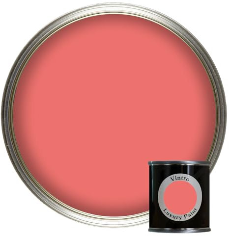 Vintro Paint | Luxury Matt Emulsion | Paint Tester Pot | Smooth Chalky Finish | Multi Surface Paint | for Walls, Ceilings, Wood and Metal | 125ml (Blush Pink - Marilyn's Blush)
