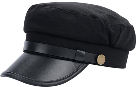 Peosaard Chauffeur Hut, klassischer Vintage Zeit für Zeitenboy Cap Kostüm Hats Beret Cap für alltägliche Verschleiß und Geben - Schwarz