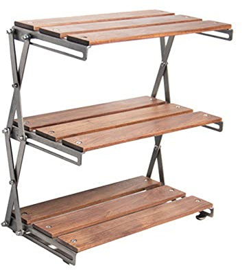 Tavolo pieghevole da campeggio per esterni, con scaffale, multifunzione, portatile, per piccoli oggetti, facile installazione