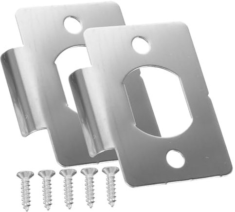 Uonlytech Placas De Refuerzo Para Cerraduras De Puerta Kit De Refuerzo Para Puerta Incluye Tapones Para Agujeros y Protección Para Puerta Principal Color