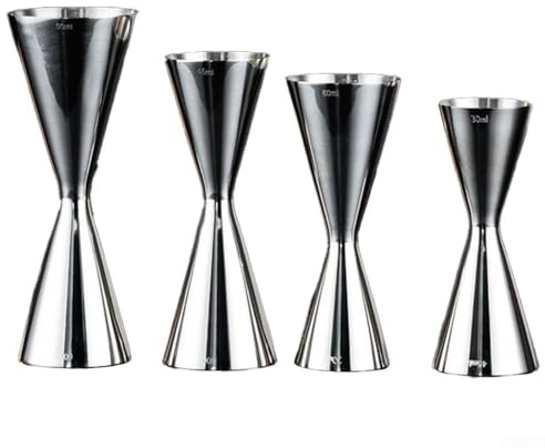Jigger classico da cocktail bar in acciaio inox perfetto per ogni collezione di attrezzi da barista (60/90 ml)
