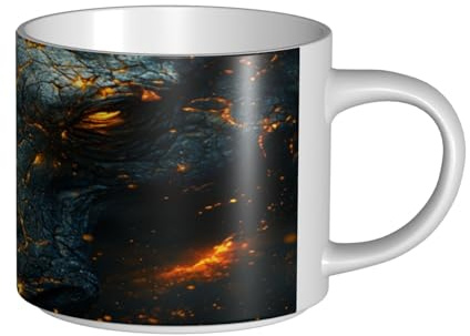 UYHhgqw Taza de cerámica gigante para mujer, taza de café, gran capacidad y asa, para oficina, hogar