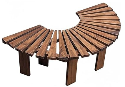BZJPRFC Banc d'arbre, Décoration De Mobilier D'extérieur, Bandes De Bois Assemblées, Différentes Formes, Capacité 400 Kg(Ccolor2)