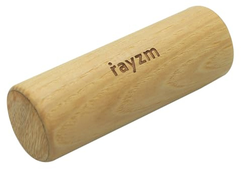 rayzm Maracas Sand Hammer 10 cm professionell handshaker i askträ med pärlor i rostfritt stål, varmt ljud för studio och scen