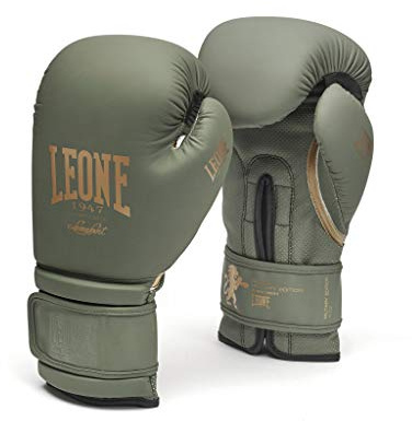LEONE 1947, Guantes De Boxeo Edición Militar, Unisex Adulto, Verde, 12 OZ, GN059G