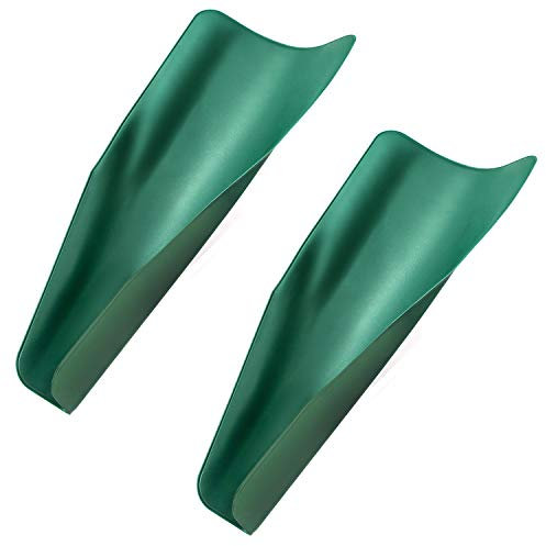 QWORK® Flexible Draining Tool Removable Reusable Foldable Oil Funnel, General Purpose Funnel for Discharging Oil from Cars/Trucks/Motorcycles, Green, 37 x 17 cm, 2 Pack