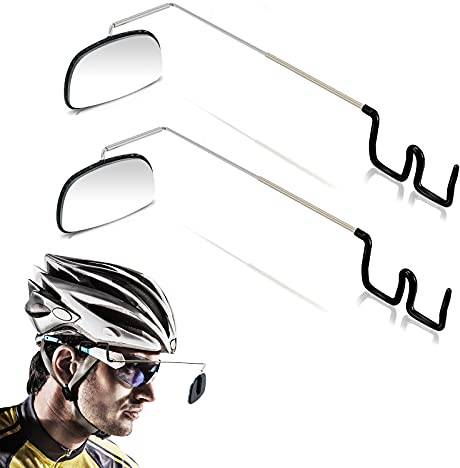 Accmor 2pcs Bike Eyeglass Mirror, 360 Degree Adjustable Bicycle Cycling Rear View Wide Angle Mirror, Riding Accessories