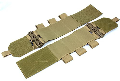 Huenco Elastisk väst Cummerbund taktisk snabbfrigörande monteringsrem med 3 AR Magazinväskor, T, L