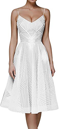 Robes Femmes Rondes Robes de mariée pour Femmes pour la mariée 2022 Robes de mariée Jupe Bouffante Courte (White, S)