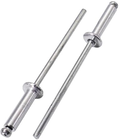 SKIR'CO 750 rivetti ciechi in alluminio 3,0 x 12 mm, mandrino in acciaio, rivetti a testa bombata, DIN 7337
