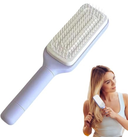 Cepillo para el cabello fácil de limpiar, cepillo de pelo con cerdas retráctiles,Cepillo de masaje autolimpiante | Peines portátiles con mango giratorio para hombres, mujeres, niños