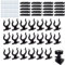 Clips de Zócalo de Cocina, 20 Clip de Fijación para Listón de Zócalo, con 60 Tornillos, Clips de Paneles de Baño, Clips Soportes Zócalo para Muebles, para Sofás Mesas, Armarios y Otros Muebles, Negro
