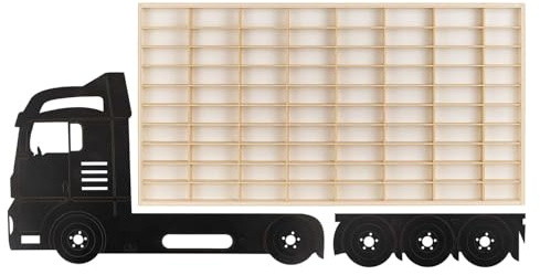 ArtTwist Vitrine pour Collection avec 80 Compartiments | Armoire Vitrine Murale 78,5cm x 40cm x 4cm pour Hot Wheels ou Matchbox | Etagere Figurine (LKW K01CL)