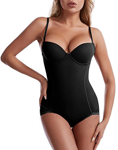Générique Debardeur Gainant Femme - Gaine Amincissante Sculptant Shapewear Bodysuit Push Up Invisible Corset Minceur Body Shaper avec Bretelles Réglable Galbant Révélateur