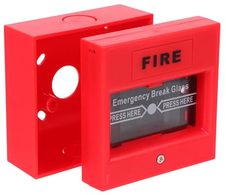 GARVALON Pulsante di Allarme Antincendio Ripristinabile Chiave di Sblocco, Interruttore Manuale di Emergenza per Sistemi Antincendio Tradizionali, Pulsante di Avvio e Arresto per Sicurezza