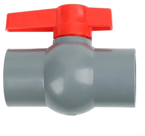 Válvula de bola deslizante de PVC para control de flujo de encendido y apagado en instalaciones de tuberías de suministro de agua y transferencia de líquidos (40 mm)