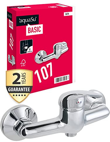 'aquaSu® Basic Einhandmischer Tiado für Brause, Chrom, Wasserhahn, Einhebelmischer