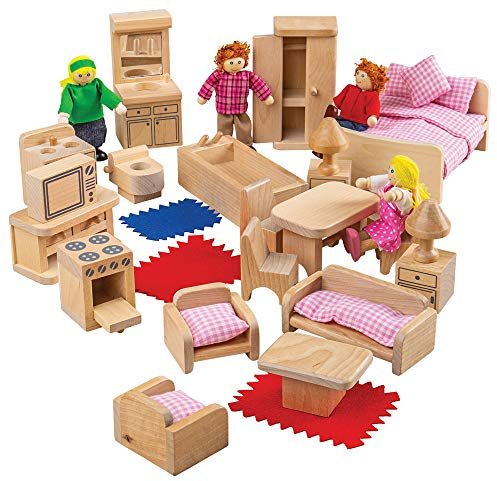 Bigjigs Doll Family and Furniture