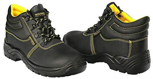 WOLFPACK LINEA PROFESIONAL - Zapatos Seguridad S3 Piel Negra Nº 40 Vestuario Laboral,calzado Seguridad, Botas Trabajo. (Par)