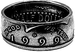 COIN RING/BIRTH YEAR HALF DOLLAR 1970-1999 (13.5)