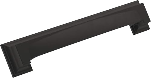 Amerock | Cabinet Cup Pull | Matte Black | 5-1/16 inch & 6-5/16 inch (128 mm & 160 mm) Center-to-Center | Appoint | 1 Pack | Drawer Pull | Cabinet Handle | Cabinet Hardware